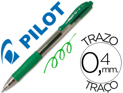 Bolígrafo Pilot G-2 tinta gel verde